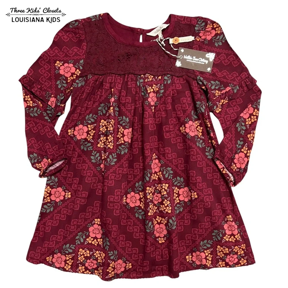 NEW Matilda Jane 6Y Just Imagine Emmaline Girls Floral Lace Swing Dress